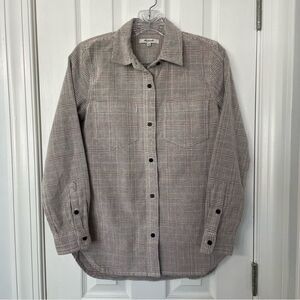 Madewell Corduroy Classic Ex-Boyfriend Shirt XXS Plaid Button Front